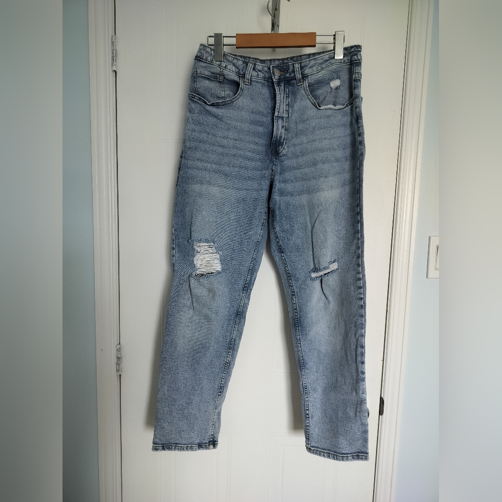 Women's Blue Distressed Jeans